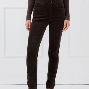 J McLaughlin Watson velvet jeans  Dark Chocolate size 12